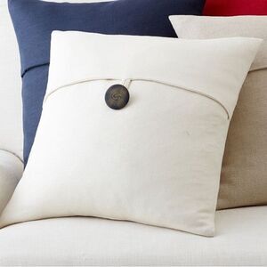Pottery Barn Textured Linen Pillow Covers - Set of 2 Cream